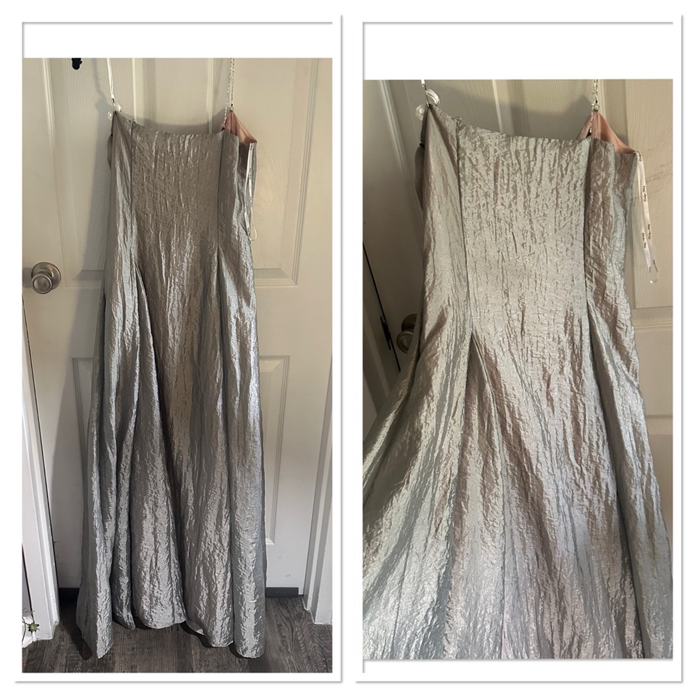 Elegant Silver Evening Gown